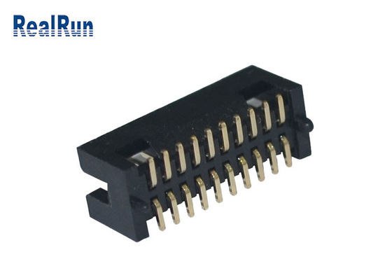 20P PCB 1.27mmピッチのはんだ箱ヘッダーの二重列PA6Tの表面の台紙