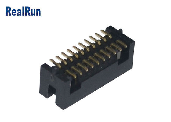 20P PCB 1.27mmピッチのはんだ箱ヘッダーの二重列PA6Tの表面の台紙