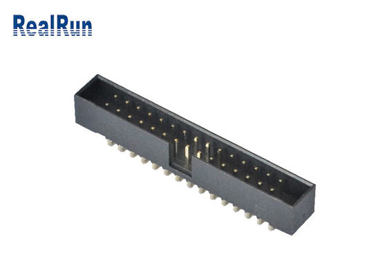 2.0mmのはんだPBT箱ヘッダーのコネクター30 Pin IDCのオス・コネクタ90度