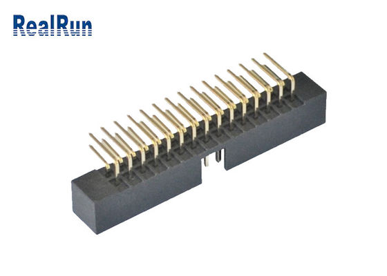2.0mmのはんだPBT箱ヘッダーのコネクター30 Pin IDCのオス・コネクタ90度