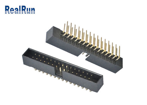 2.0mmのはんだPBT箱ヘッダーのコネクター30 Pin IDCのオス・コネクタ90度