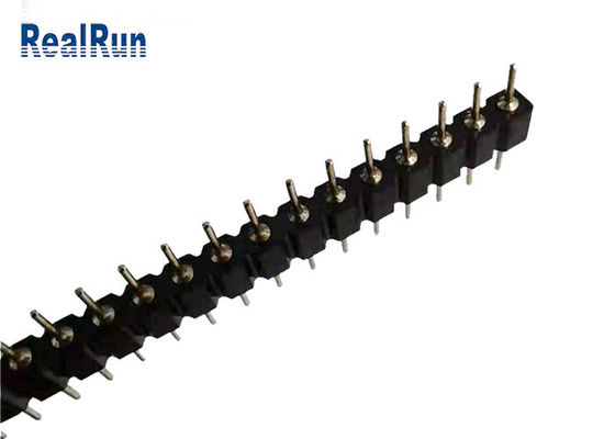 2.54mmのすくいPCBの円形Pin男性ヘッダーの金の末端のコネクター