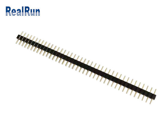 2.54mmのすくいPCBの円形Pin男性ヘッダーの金の末端のコネクター