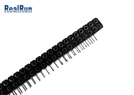 UL94V-0 2.54mm円形の女性Pinヘッダー直角の80のPin SGS