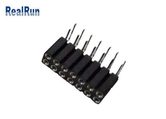 UL94V-0 2.54mm円形の女性Pinヘッダー直角の80のPin SGS