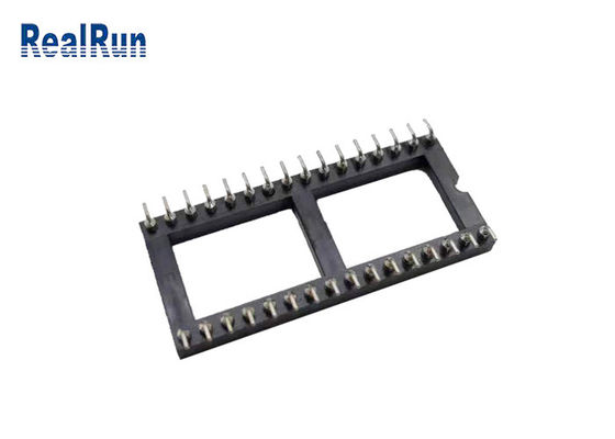 1.778mm SMTの円形の穴ICのソケットのコネクター32 Pin PPS UL94V-0