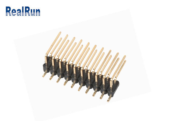 DC500Vの二重層SMD Pinヘッダー直角の真鍮PA6T PBT