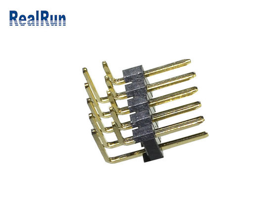 3Amp LCP PBT 1000VAC Pinヘッダーのコネクター2.54mmの二重列PA6T