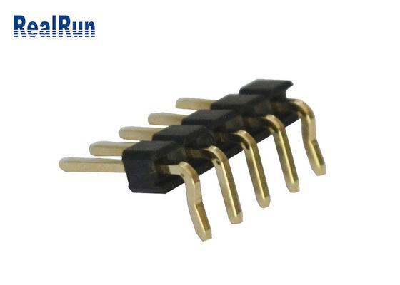 3A 5P PA6T PBT LCP SMT Pinヘッダー2.54mmの単一の列直角UL94V-0