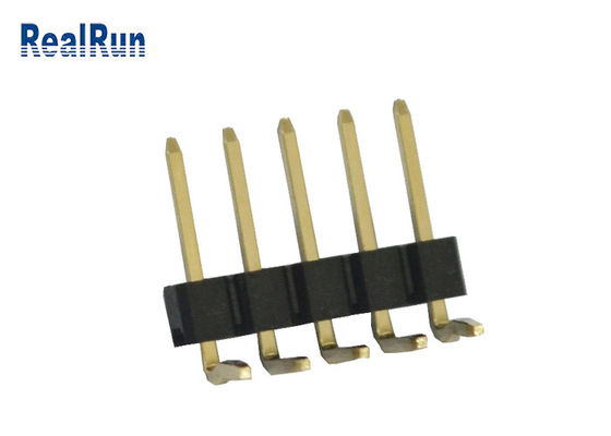 3A 5P PA6T PBT LCP SMT Pinヘッダー2.54mmの単一の列直角UL94V-0