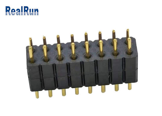 Pinヘッダーのすくいのコネクター16Pの倍の列PPSのあたりの2.0mm LCP PBT PA6T