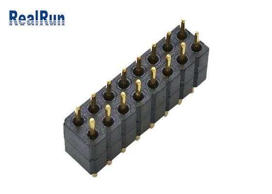 Pinヘッダーのすくいのコネクター16Pの倍の列PPSのあたりの2.0mm LCP PBT PA6T