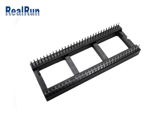 PCB 64P 1.778mm ICのテキストのソケットのコネクターのすくいPBT UL94V-0の蛍光体青銅