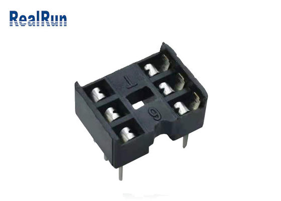 まっすぐのUL94V-0 PA6Tの正方形Pinの女性ヘッダー2*3P 180° 2.54mm RoHS