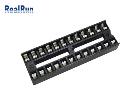 1000VAC 2.54mm ICのソケットのコネクター24Pヘッダーの角目PBT UL94V-0