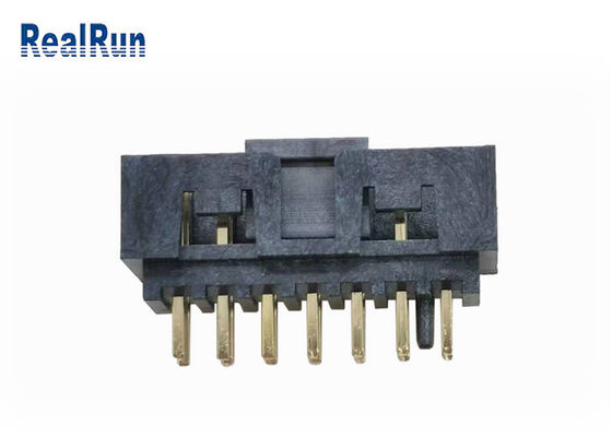 PBT H6.4 30% GFの倍の列箱ヘッダーUL94V-0 14P IDCのソケットの黄銅