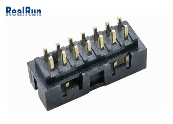 PBT H6.4 30% GFの倍の列箱ヘッダーUL94V-0 14P IDCのソケットの黄銅