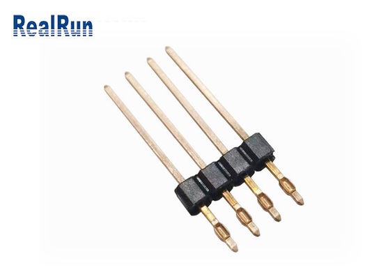 PA6T真鍮PBT LCPの出版物適合PCB Pinヘッダー2.54mmのまっすぐなすくい男性ヘッダーのコネクター