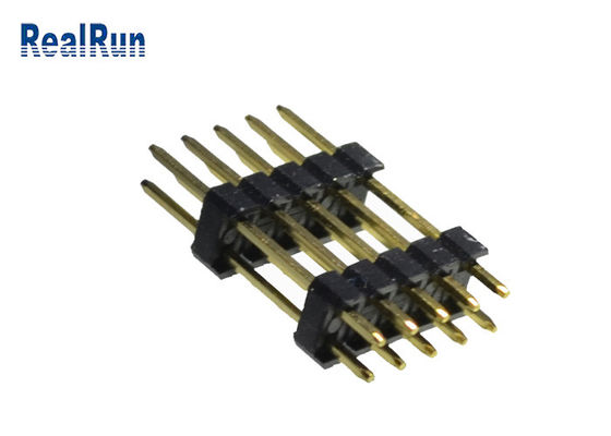 0.75A PBT PinヘッダーのConnecto UL94V-0の真鍮の二重列2.54mm SGS