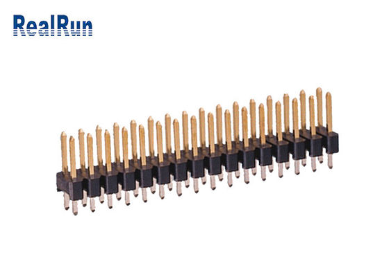 真鍮PA6T 180°まっすぐなPinヘッダーのコネクター2.54mmのUL94V-0倍の列