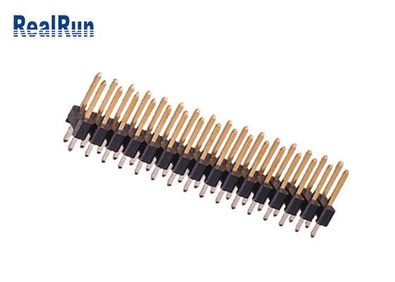 真鍮PA6T 180°まっすぐなPinヘッダーのコネクター2.54mmのUL94V-0倍の列