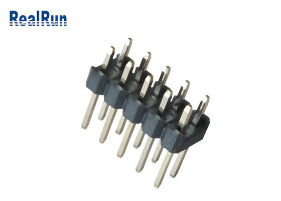 30% GF PH2.54の二重列ヘッダーのコネクターPA6T 2*5P PinヘッダーPBT LCP