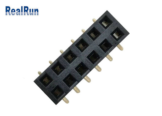LCPの帽子PA6T SMD PinヘッダーのコネクターDC500Vの蛍光体青銅の金張り