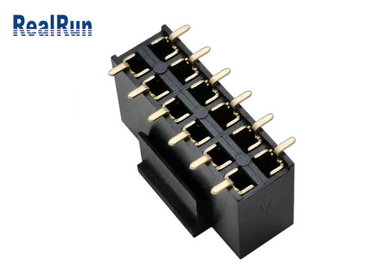 LCPの帽子PA6T SMD PinヘッダーのコネクターDC500Vの蛍光体青銅の金張り