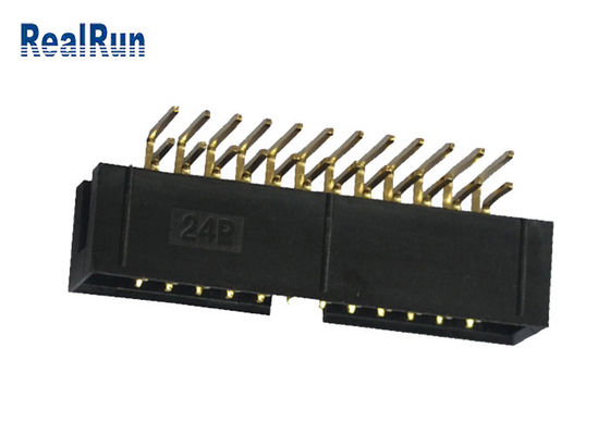 真鍮PA6T箱ヘッダーのコネクターUL94V-0 PBT R/A 24のPin DC3A LCP