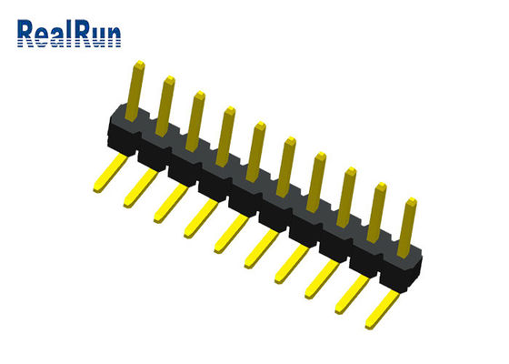 10P LCP PBTの男性PinヘッダーのコネクターPA6T 1の列PCBのコネクター