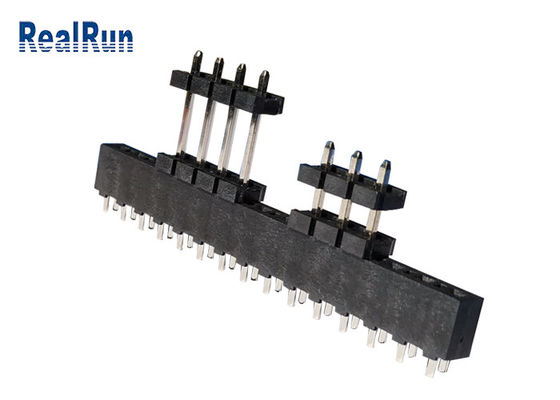 PBT LCP PCBヘッダーのコネクターの単一の列のAuの錫3.96mmピッチDC500V