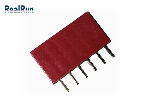 PA6T PBT女性ヘッダーのコネクターDC500V 1×6PのすくいLCPの黄銅