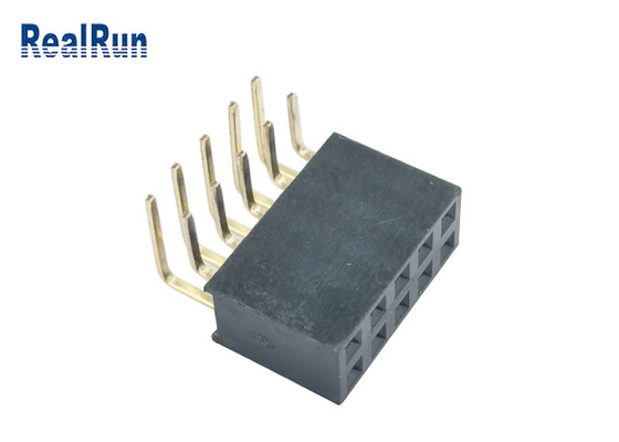 2×5P女性ヘッダーのコネクターYターミナル90度のくねりのすくいの挿入物PA6T