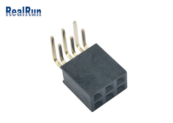 PA6Tのすくい女性ヘッダーのコネクターYターミナルH8.5金のフラッシュ2*3 Pin 1.5A