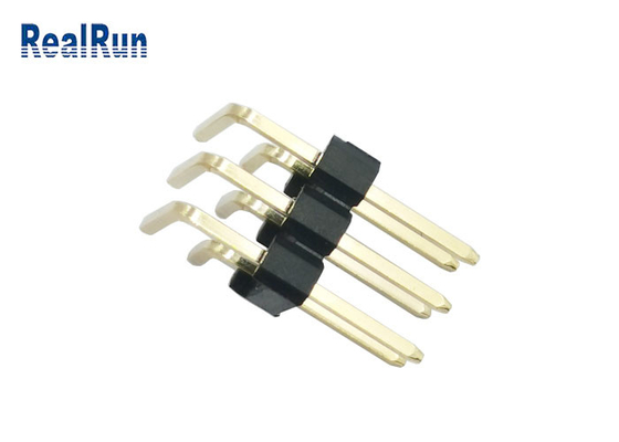 PBT PA6T PCB Pinヘッダーのコネクターの直角H2.5金張りIATF 16949