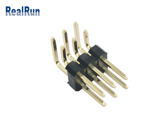 PBT PA6T PCB Pinヘッダーのコネクターの直角H2.5金張りIATF 16949