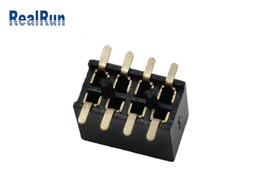 500VAC PA6T女性ヘッダーSMTのコネクター2*4pの金1u」UL94v-0 H4.3mm LCP