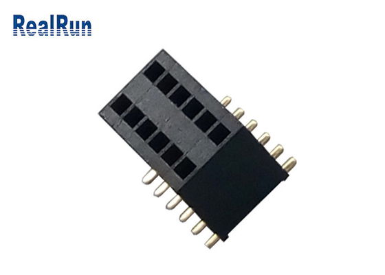 PA6T女性ヘッダーのコネクター1.27mmピッチSMDのタイプ蛍光体の銅の接触