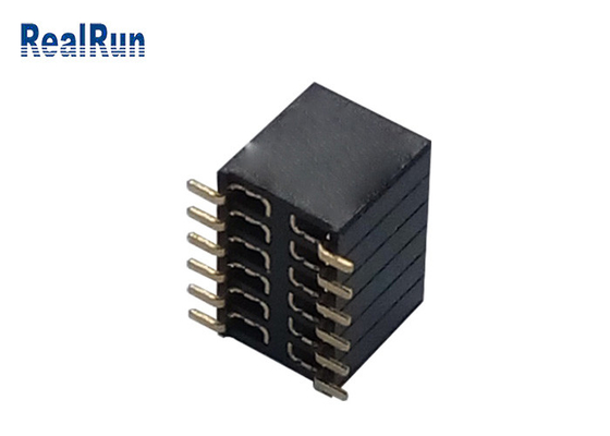 PA6T女性ヘッダーのコネクター1.27mmピッチSMDのタイプ蛍光体の銅の接触