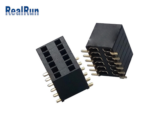 PA6T女性ヘッダーのコネクター1.27mmピッチSMDのタイプ蛍光体の銅の接触