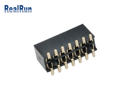 ポストが付いている女性ヘッダーPA6T 1.27 Mm SMDヘッダーに乗る二重列14Pin板