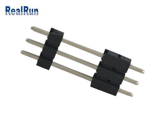 PA6T真鍮PCB Pinヘッダー3 Pin 3A 180度のまっすぐな単一の列ヘッダーのコネクター