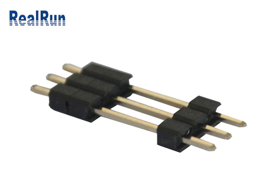 PA6T真鍮PCB Pinヘッダー3 Pin 3A 180度のまっすぐな単一の列ヘッダーのコネクター