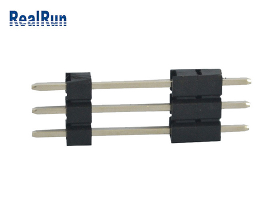 PA6T真鍮PCB Pinヘッダー3 Pin 3A 180度のまっすぐな単一の列ヘッダーのコネクター