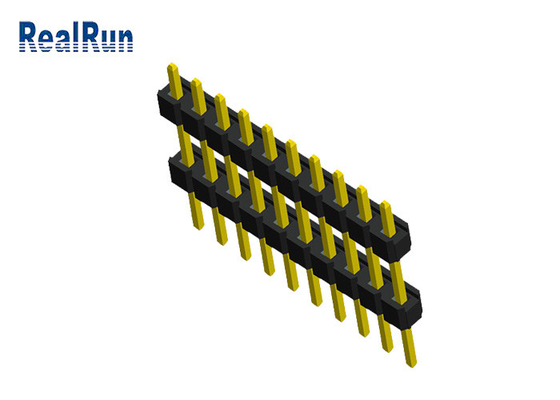 PCBのための二重プラスチック10P男性Pinヘッダーのコネクター0.1のインチPA6T PBT PA46