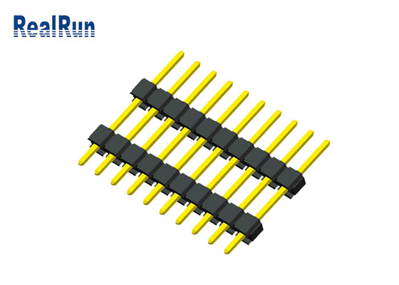 PCBのための二重プラスチック10P男性Pinヘッダーのコネクター0.1のインチPA6T PBT PA46