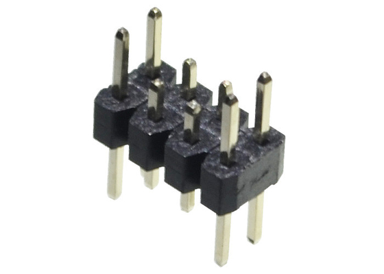 倍の列男性の黒2.0 MmのPinヘッダー2*4Pまっすぐで長いPinの不足分Pinの