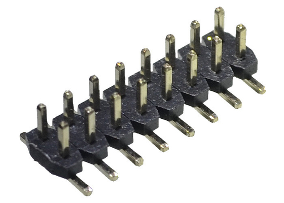 SMT SMDのタイプはPCBのために黒2.0 Mmのピッチ ヘッダー2*8P PA6T PA9T PBTのスズメッキをした