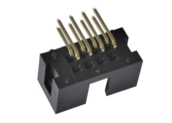 2x4P箱ヘッダーのコネクターPA6T UL94V-0 90度のくねりのピン コネクタ
