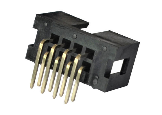 2x4P箱ヘッダーのコネクターPA6T UL94V-0 90度のくねりのピン コネクタ